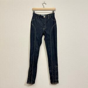 L.A.M.B. GWEN STEFANI Skinny Jeans Dark Indigo Denim Ankle Zip Y2K